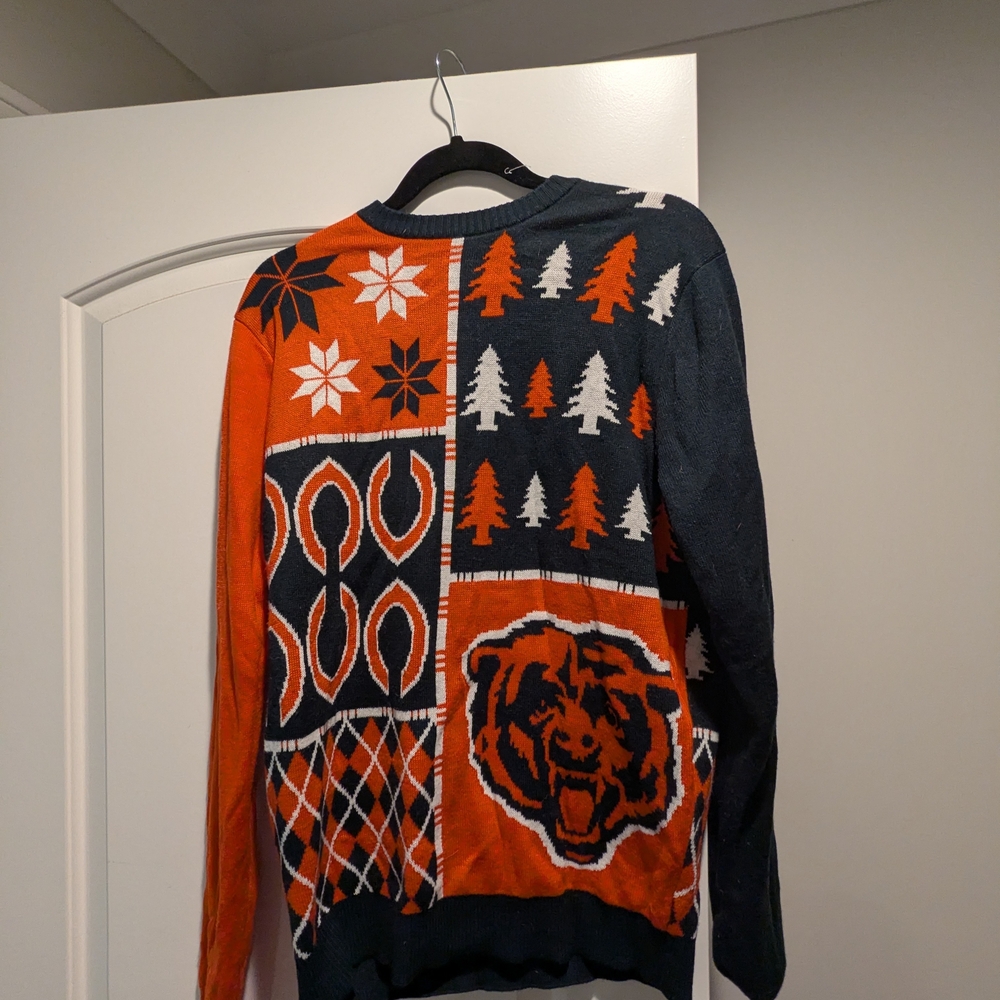 NFL Team Apparel Orange and Navy Sweater